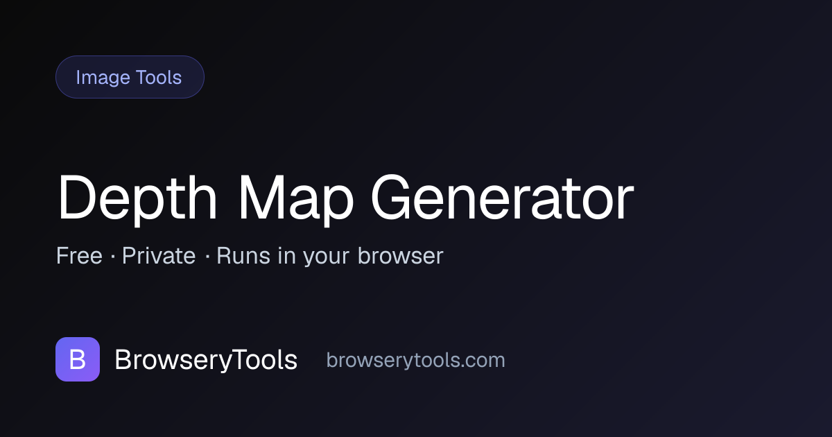 Depth Map Generator - 100% Free Image Tools Tool | No Ads, No ...