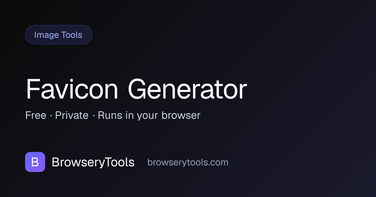 Favicon Generator - 100% Free Image Tools Tool | No Ads, No ...