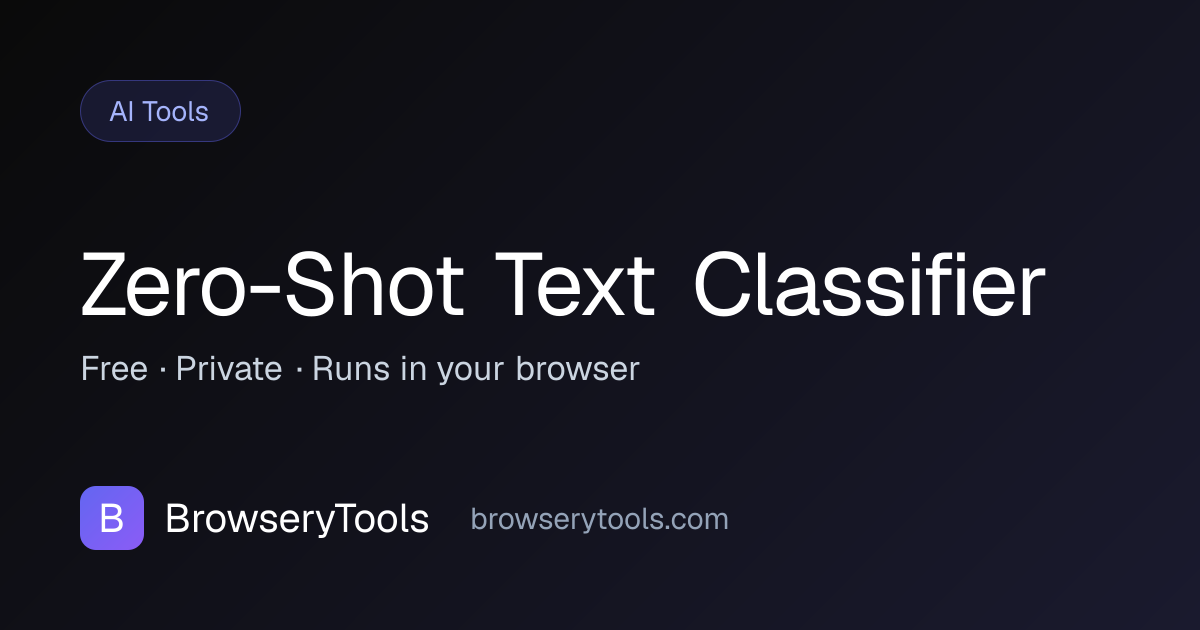 Zero-Shot Text Classifier - 100% Free AI Tools Tool | No Ads, No ...